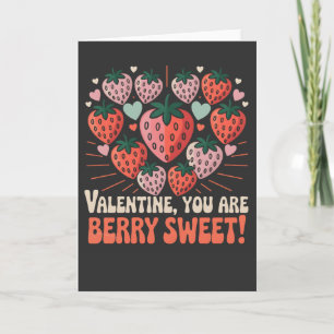 Aardbei Berry Zoete Kinderen Valentijnsdag Kaart