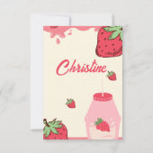 Aardbei Bes Zoete Valentijnsdag Notitiekaartje (Achterkant)