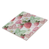 Aardbei, bessen, rood, vers, rijp, zoet, voedsel, tegeltje (Zijkant)