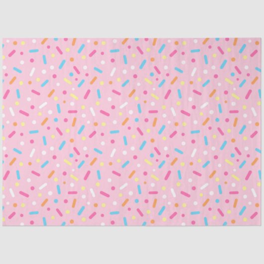 Aardbei Bevroren Icing & Donut Sprinkles Tissuepapier (Voorkant)