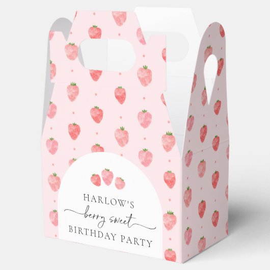 Aardbei Birthday Bedankdoosjes (Geopend)