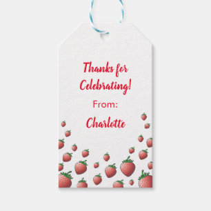 Aardbei Birthday Cadeaulabel