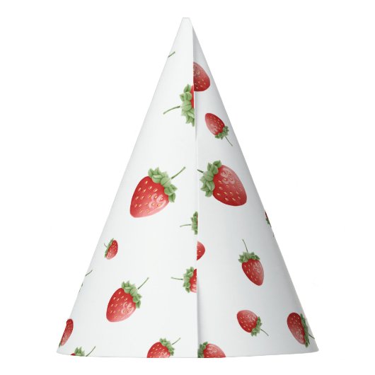 Aardbei Birthday Feesthoedjes (Achterkant)