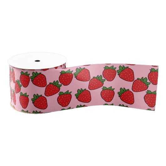 Aardbei Birthday Party Theme Grosgrain Lint (Spoel)