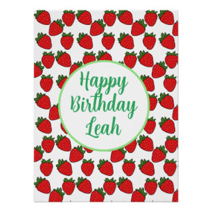 Aardbei Birthday Party Theme Perfect Poster