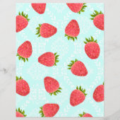 Aardbei Blank Blauw Papier Papier (Achterkant)