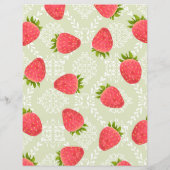Aardbei Blank Groen Papier Papier (Achterkant)