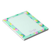 Aardbei Blauwgroen Notitieblok (Schuin)