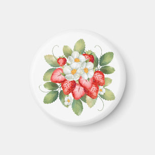 Aardbei Bloem Fruit Decor Keukenmagneet Magneet