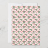 Aardbei & Bloemen Baby Shower Uitnodiging (Achterkant)