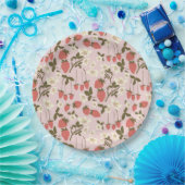 Aardbei Bloemen Papier Bord (Feest)