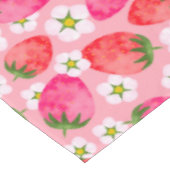 Aardbei & bloemmotief tafelkleed (Gekanteld)