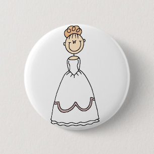 Aardbei Blond Bride Button