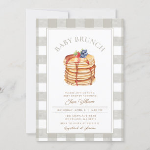 Aardbei Blueberry Baby Brunch Baby shower Kaart