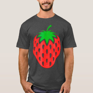Aardbei borduurwerk zien er schattig en cool uit t-shirt