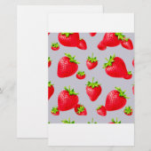 Aardbei Briefpapier (Voorkant / Achterkant)