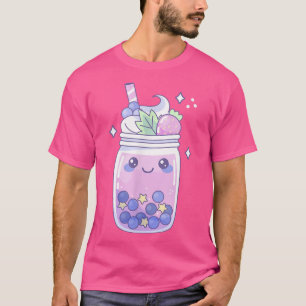 Aardbei Bubble Milk Tea Boba Cute Kawaii Aesthe T-shirt