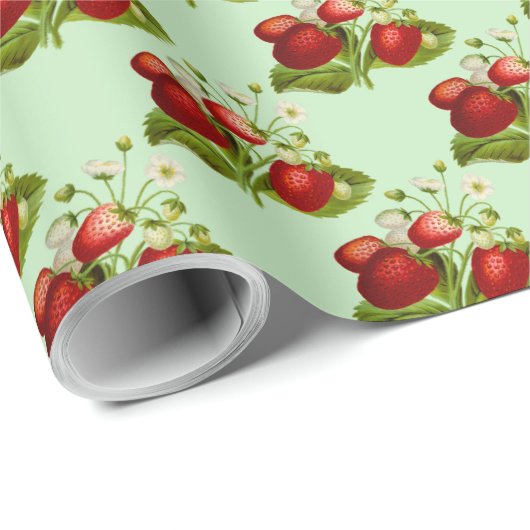 Aardbei cadeaupapier (Rol Hoek)