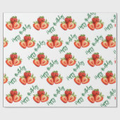 Aardbei cadeaupapier (Vlak)