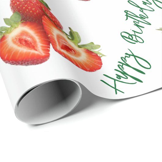 Aardbei cadeaupapier (Rol Hoek)
