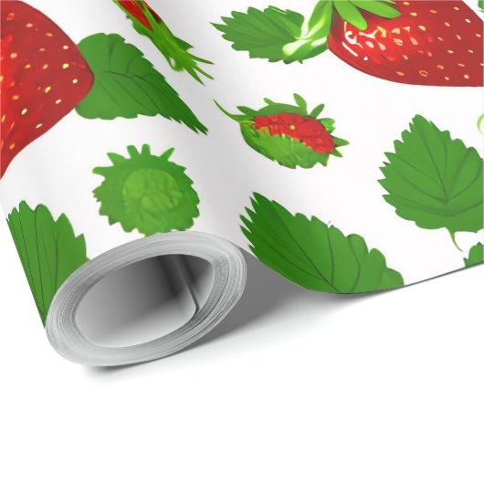 aardbei cadeaupapier (Rol Hoek)