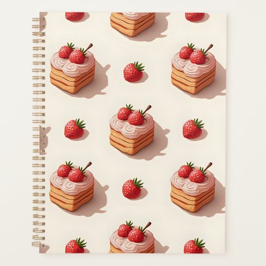 Aardbei cake patroon Planners (Voorkant)
