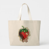 Aardbei-Canvas tas (Achterkant)