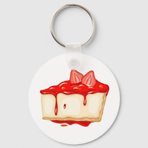 Aardbei Cheesecake heerlijke cake Sleutelhanger