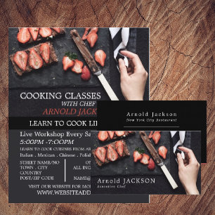 Aardbei Chocolade, Kooklessen Reclame Flyer