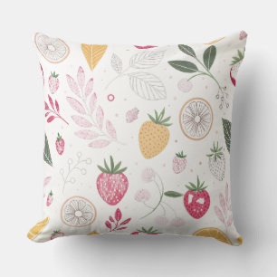 Aardbei Citrus Fruit Polyester Worp Kussen
