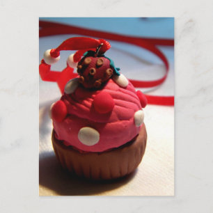 Aardbei Cupcake Briefkaart