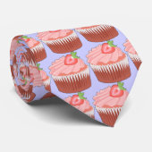 Aardbei Cupcake Stropdas (Opgerold)