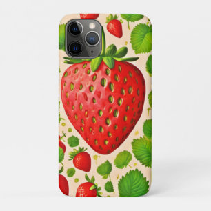 Aardbei Dadaïstische kunstwerk iPhone 11 Pro Hoesje