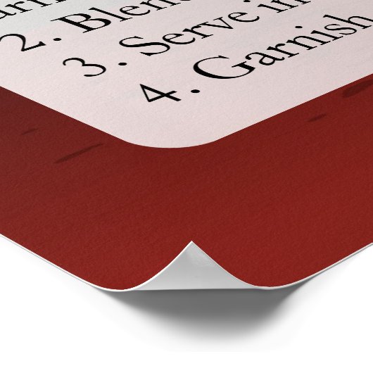 Aardbei Daiquiri Cocktail Recept Poster (Hoek)