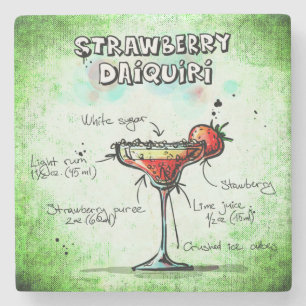 Aardbei Daiquiri Drink Recipe Stenen Onderzetter