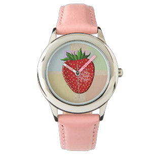 Aardbei - Dames designer horloge