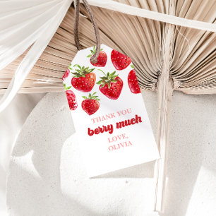 Aardbei Dank Je Berry Veel Favor Cadeaulabel