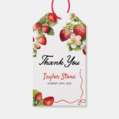 Aardbei Dank Je Cadeaulabel (Voorkant)