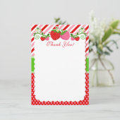 Aardbei Dank je opmerkingen Bedankkaart (Staand voorkant)
