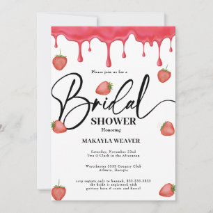 Aardbei Dat is Amore Bridal Shower Uitnodiging