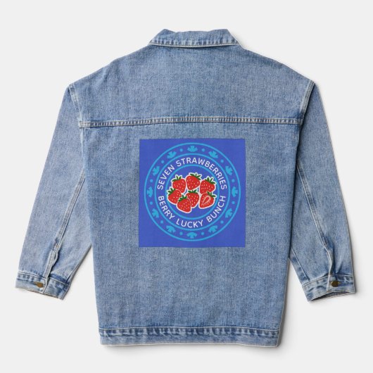aardbei denim jacket (Achterkant)