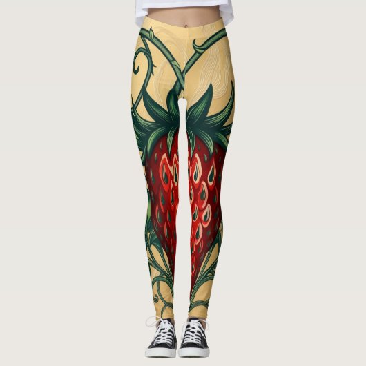 Aardbei Design Leggings (Voorkant)
