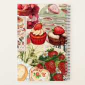 Aardbei Dessert Dreams: Een Collage Notitieboek (Achterkant)