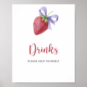 Aardbei - Dranken pak jezelf Poster
