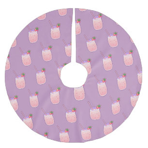 Aardbei Drink Cute Kawaii Pixel Girly Pink Kerstboom Rok