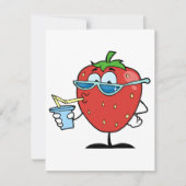 Aardbei Drink uitnodigingen (Voorkant)