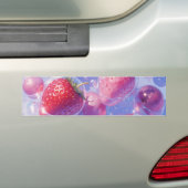 aardbei-druif-splash bumpersticker (Op auto)