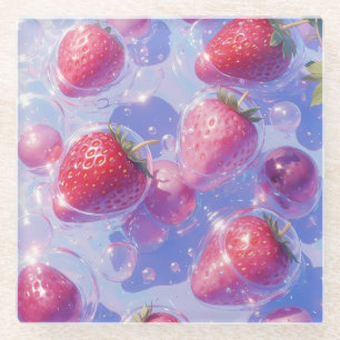 aardbei-druif-splash glazen onderzetter