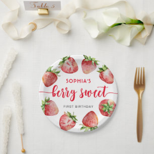 Aardbei eerste geboorte Berry Sweet Papieren Bordje