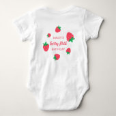 Aardbei Eerste Verjaardag Baby Romper (Achterkant)